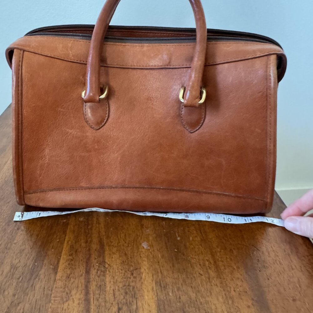 French Company Vintage Brown Leather Bag No Shoulder Strap - Picture 12 of 15